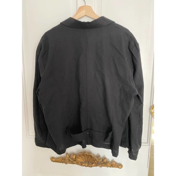 Sherry Taylor black coat / blazer Linen and Rayon brand, size 3X - Picture 3 of 5